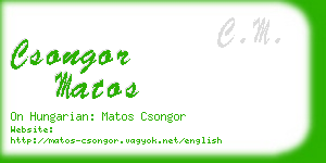 csongor matos business card